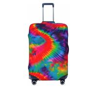 KLJnmbb Colorful Tie Dye Pattern Print Universal Suitcase Cover Luggage Protector Elastic Washable Travel Luggage Cover