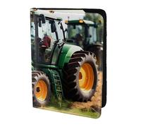 KLJnmbb Company Farm Tractor Print 5.5in Passport Travel Document Wallet Secure Compact Stylish for Men and Women