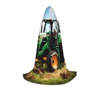 KLJnmbb Company Farm Tractor Print Hooded Cloak Adults Teens Kids Variety Wizard Cape Robehalloween Carnival Cosplay