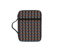 KLJnmbb Cool Drums Set Print Waterproof Bible Storage Bag Religious Organizer Scripture Holder for Church Travel