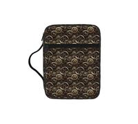 KLJnmbb Cool Steampunk Gears Print Waterproof Bible Storage Bag Religious Organizer Scripture Holder for Church Travel