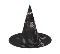 KLJnmbb Cute Black Pug Dog-Standard-Scale-2_00x Print Adults Celebration Carnival Hat Party Supply Decoration Cosplay Costume Themed