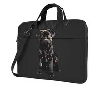 KLJnmbb Cute Black Pug Dog-Standard-Scale-2_00x Print Practical Bag Stylish And Protective Laptop Bag Versatile Soft Bag For Women Men