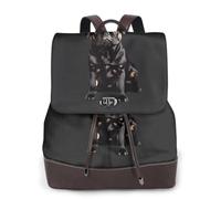 KLJnmbb Cute Black Pug Dog-Standard-Scale-2_00x Print Women'S Backpack Shopping Bag Lightweight Versatile Fashion Rucksack Work Travel