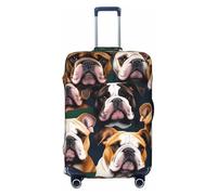 KLJnmbb Cute English Bulldog Print Stretchable Suitcase Universal Elastic Luggage Protector Sleeve Vacation Travel