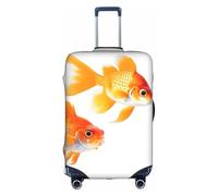 KLJnmbb Cute Goldfishes Print Suitcase Cover Elastic Washable Anti Scratch Luggage Protector Dustproof Stylish