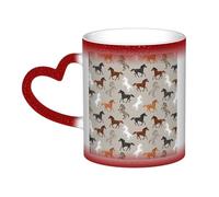KLJnmbb Cute Horse Print Starry Sky Color-Changing Mug Ceramic Gift Home Office Cafe Coffee Mugs Holiday