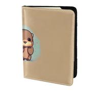 KLJnmbb Cute Otter Print 5.5in Passport Travel Document Wallet Secure Compact Stylish for Men and Women