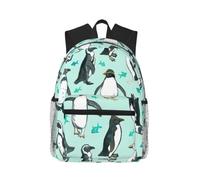 KLJnmbb Cute Penguins Print Unisex Lightweight Casual Backpack Water-Resistant Commuting Outdoor Adventures