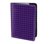 KLJnmbb Cute Purple Butterfly Print 5.5in Passport Travel Document Wallet Secure Compact Stylish for Men and Women