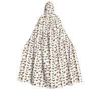 KLJnmbb Cute Squirrel Print Hooded Cloak Cosplay Adult Halloween Christmas Carnival Theme Parties Versatile