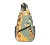 KLJnmbb Cute Wild Cartoon GiraffesPrint Cross Bag Diagonally Sling Chest Backpack for Men Women Travel Gym Daily Urban Use