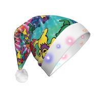 KLJnmbb Dancing Thanksgiving Bear Print Christmas Hat Unisex Glowing Festive Party Xmas Accessory For Holiday Gatherings