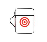 KLJnmbb Design Target Print Waterproof Bible Storage Bag Religious Organizer Scripture Holder for Church Travel