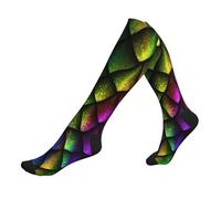 KLJnmbb Dragon Scale Print Running Socks Men And Women Sports Pairs Unisex Travel Hiking Thick Sport Socks