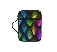 KLJnmbb Dragon Scale Print Waterproof Bible Storage Bag Religious Organizer Scripture Holder for Church Travel