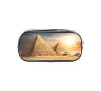 KLJnmbb Egyptian Pyramid in Desert Print Clear Pencil Case for Students Kids Boys Girls Transparent Stationery Organizer