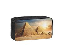 KLJnmbb Egyptian Pyramid in Desert Print Lightweight Case Stationery Organizer Pouch Office Travel Commute Home Gifting