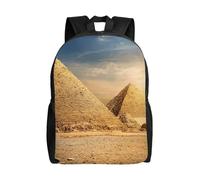 KLJnmbb Egyptian Pyramid In Desert Print Men Women Stylish Waterproof Backpack For Travel Hiking Camping Lightweight Daypack