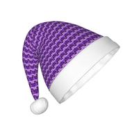 KLJnmbb Elegant Purple High Heels with Lipstick Print Boys Girls Elf Christmas Hat Xmas Holiday Santa Cap Festive Party Accessories