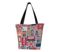 KLJnmbb England Symbols Print Functional Shoulder Bag Travel Beach Trendy Handbag Daily Vacation Work Summer Use