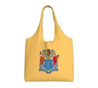 KLJnmbb Flag Of New Jersey Print Oversized Canvas Tote Bag Lightweight Shoulder Handbag For Beach Travel Daily