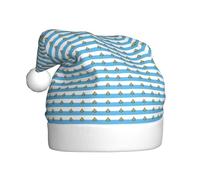 KLJnmbb Flag of San Marino Print Adult Christmas Hat Festive Costumes Trim Santa Cap for Xmas Holiday Party Ball