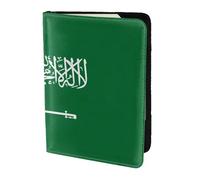 KLJnmbb Flag of Saudi Arabia Print 5.5in Passport Travel Document Wallet Secure Compact Stylish for Men and Women