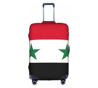 KLJnmbb Flag of The Syrian Arab Republic Print Suitcase Cover Elastic Washable Anti Scratch Luggage Protector Dustproof Stylish