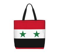 KLJnmbb Flag Of The Syrian Arab Republic Print Water-Resistant Bag Convenience Tote Shopping Gym Lightweight Daily Use Multiple