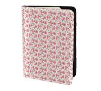 KLJnmbb Floral Flower Rose Pink Print 5.5in Passport Travel Document Wallet Secure Compact Stylish for Men and Women
