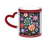 KLJnmbb Flower Diamond Paintings Print Starry Sky Color-Changing Mug Ceramic Gift Home Office Cafe Coffee Mugs Holiday