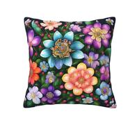 KLJnmbb Flower Diamond Paintings Print Throw Pillow Cover Square Cushion Cases Sofa Office Vacation Home All Seasons Decor