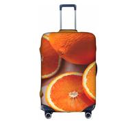 KLJnmbb Fresh Orange Fruit Print Suitcase Cover Elastic Washable Anti Scratch Luggage Protector Dustproof Stylish