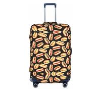 KLJnmbb Fun Food Hot Dogs Print Suitcase Cover Elastic Washable Anti Scratch Luggage Protector Dustproof Stylish