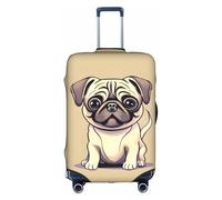 KLJnmbb Funny Cartoon Pug Puppy Dogs Print Suitcase Cover Elastic Washable Anti Scratch Luggage Protector Dustproof Stylish