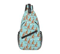 KLJnmbb Funny for Kangaroo ZooPrint Cross Bag Diagonally Sling Chest Backpack for Men Women Travel Gym Daily Urban Use