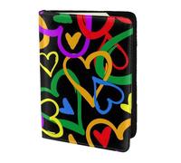 KLJnmbb Gay Pride Rainbow Print 5.5in Passport Travel Document Wallet Secure Compact Stylish for Men and Women