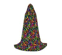 KLJnmbb Gay Pride Rainbow Print Hooded Cloak Adults Teens Kids Variety Wizard Cape Robehalloween Carnival Cosplay
