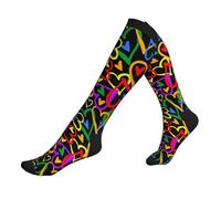 KLJnmbb Gay Pride Rainbow Print Running Socks Men And Women Sports Pairs Unisex Travel Hiking Thick Sport Socks