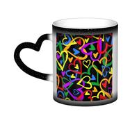 KLJnmbb Gay Pride Rainbow Print Starry Sky Color-Changing Mug Ceramic Gift Home Office Cafe Coffee Mugs Holiday