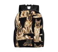 KLJnmbb German Shepherd Dog Print Men Women Stylish Waterproof Backpack For Travel Hiking Camping Lightweight Daypack