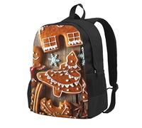 KLJnmbb Gingerbread Cookies Print Large Capacity Backpack Travel Hiking Commuter Bag School Work Outdoor Adventures