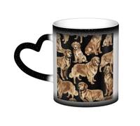 KLJnmbb Golden Retrievers Print Starry Sky Color-Changing Mug Ceramic Gift Home Office Cafe Coffee Mugs Holiday