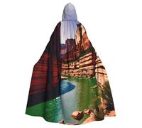 KLJnmbb Grand Canyon Print Halloween Hooded Cloak With Vibrant Full Length Adult Unisex Cosplay Costume