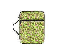 KLJnmbb Green Clever Monkey Print Waterproof Bible Storage Bag Religious Organizer Scripture Holder for Church Travel