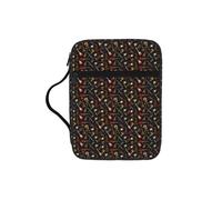 KLJnmbb Guitars Print Waterproof Bible Storage Bag Religious Organizer Scripture Holder for Church Travel