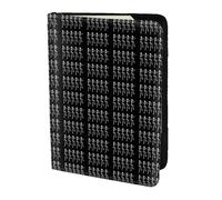 KLJnmbb Halloween Posable Skeleton Skull Print 5.5in Passport Travel Document Wallet Secure Compact Stylish for Men and Women