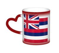 KLJnmbb Hawaii Flag Print Starry Sky Color-Changing Mug Ceramic Gift Home Office Cafe Coffee Mugs Holiday