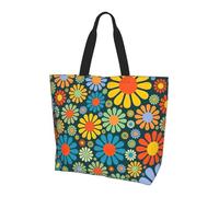 KLJnmbb Hippie Pattern Print Large Capacity Shoulder Bag Crossbody Bags Lightweight Water-Resistant Commuting